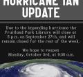 Fruitland Park Library Hurricane Ian Update