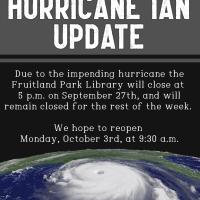 Fruitland Park Library Hurricane Ian Update