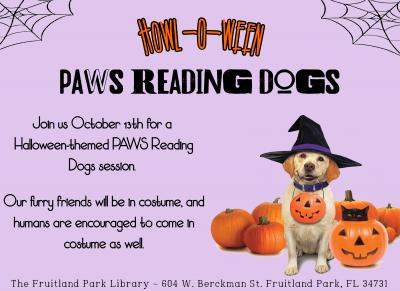 Howl-O-Ween Paws Reading Dogs