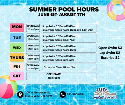 Summer Pool Hours