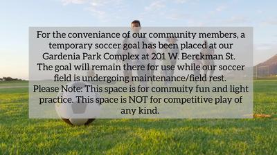 Soccer field closed